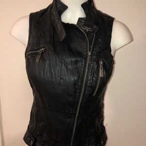 Bebe Faux Leather Vest S